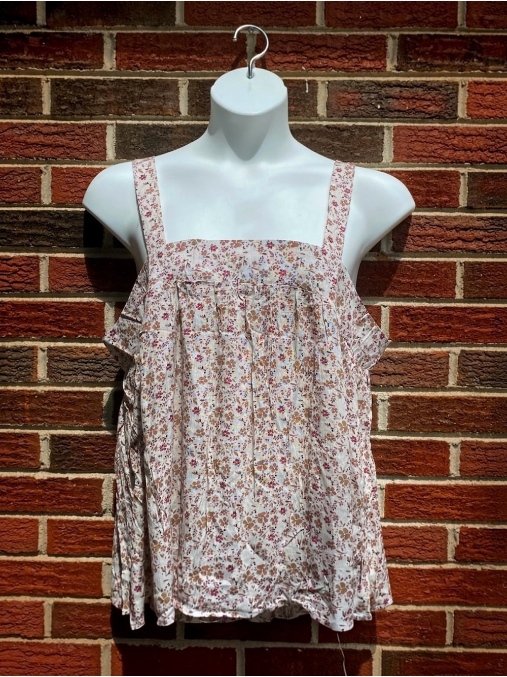 Wild Jasmine Tank Top Floral Boutique Boho Square Neck Womens Plus Size 3XL
